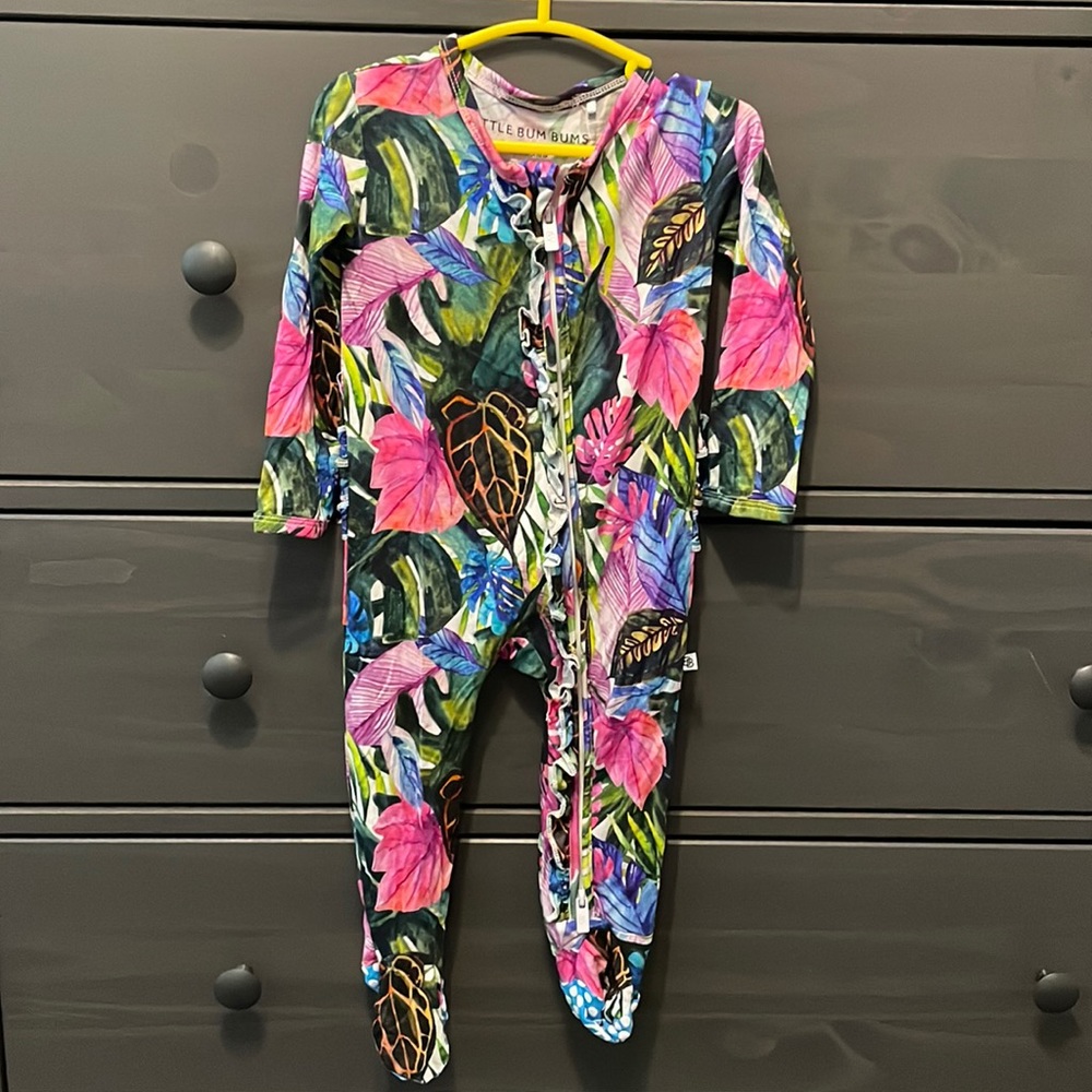 Little Bum Bums Tropical Footie - 12-18 months